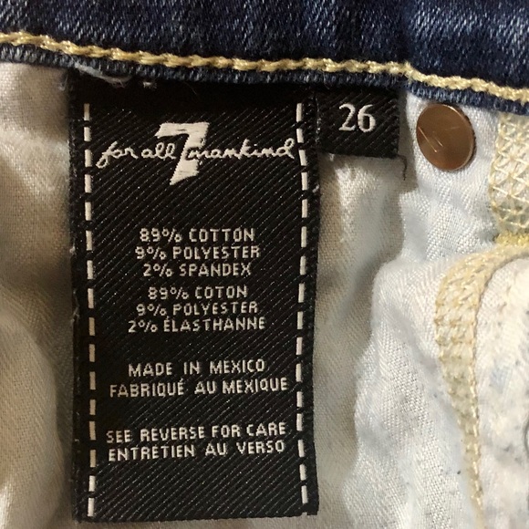 7 Denim Jeans - Skinny Leg 26 - Picture 7 of 9